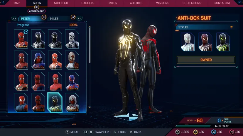 بهترین لباس بازی Marvel's Spider-Man 2