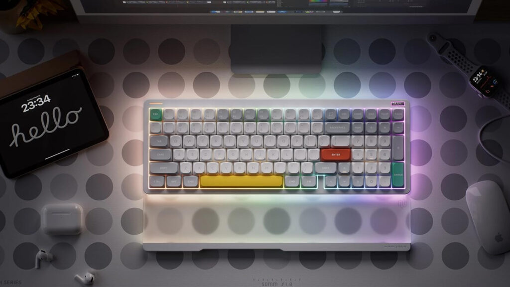 کیبورد گیمینگ با نورپردازی RGB