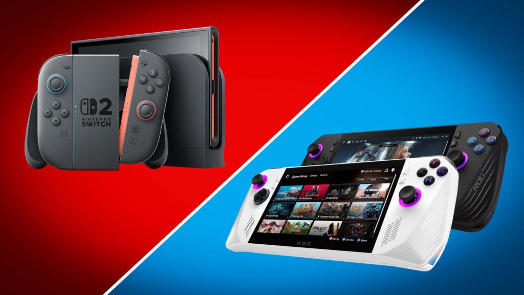 مقایسه کامل Nintendo Switch 2 با ASUS ROG Ally و ROG Ally X