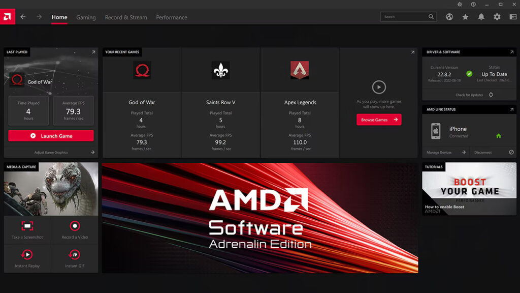 برنامه کنترل کارت گرافیک AMD برای بهبود عملکرد و افزایش فریم ریت
