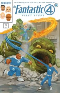 کاور شماره ۱ کمیک The Fantastic Four: First Steps (برای دیدن اندازه کامل روی تصویر تپ/کلیک کنید)