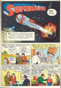 اوریجین سوپرمن در شماره ۱ کمیک Superman (برای دیدن اندازه کامل روی تصویر تپ/کلیک کنید)