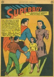 دیدار سوپرمن و لوئیس لین در شماره ۱۲۸ کمیک Adventure Comics (برای دیدن اندازه کامل روی تصویر تپ/کلیک کنید)