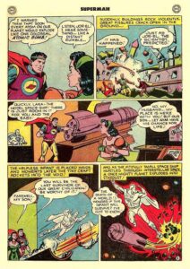 اوریجین سوپرمن در شماره ۶۱ کمیک Superman (برای دیدن اندازه کامل روی تصویر تپ/کلیک کنید)