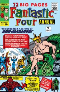 کاور شماره ۱ کمیک Fantastic Four Annual (برای دیدن اندازه کامل روی تصویر تپ/کلیک کنید)
