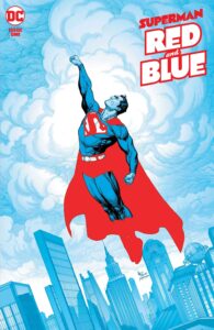کاور شماره ۱ کمیک Superman Red and Blue (برای دیدن اندازه کامل روی تصویر تپ/کلیک کنید)
