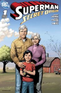 کاور شماره ۱ کمیک Superman: Secret Origin (برای دیدن اندازه کامل روی تصویر تپ/کلیک کنید)