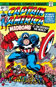 کاور شماره ۱۹۳ کمیک Captain America (برای دیدن اندازه کامل روی تصویر تپ/کلیک کنید)