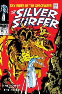 مفیستو روی کاور شماره ۳ کمیک Silver Surfer (برای دیدن اندازه کامل روی تصویر تپ/کلیک کنید)