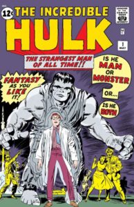 کاور شماره ۱ کمیک Incredible Hulk (برای دیدن اندازه کامل روی تصویر تپ/کلیک کنید)