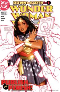 کاور شماره ۱۹۶ کمیک Wonder Woman (برای دیدن اندازه کامل روی تصویر تپ/کلیک کنید)