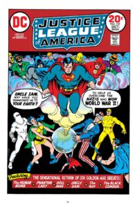 کاور شماره ۱۰۷ کمیک Justice League of America (برای دیدن اندازه کامل روی تصویر تپ/کلیک کنید)