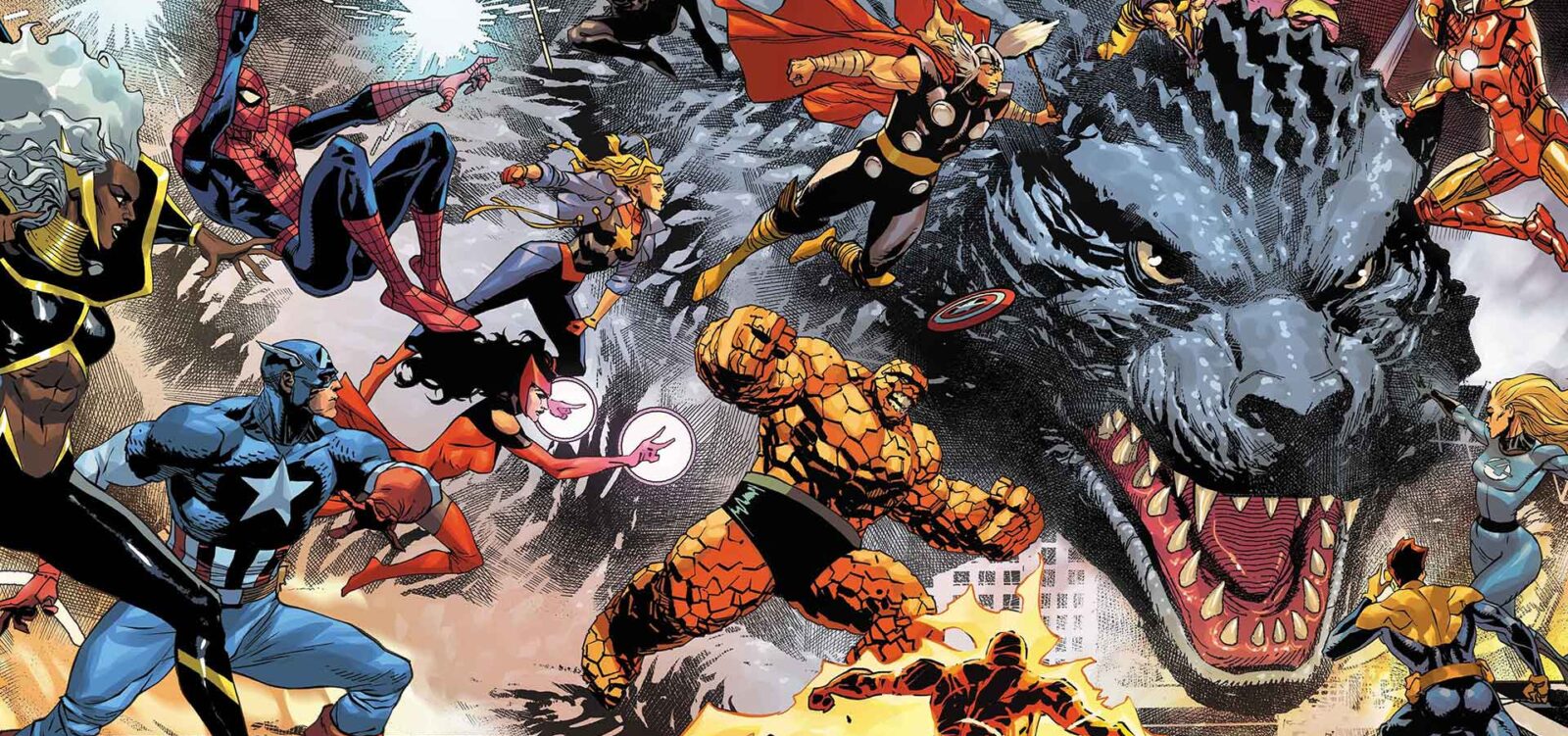 کمیک Godzilla vs. the Marvel Universe - Banner