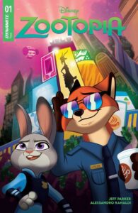 کاور شماره ۱ کمیک Zootopia (برای دیدن اندازه کامل روی تصویر تپ/کلیک کنید)