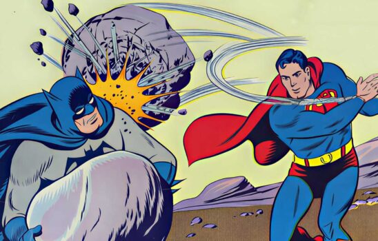 دلیل مضحک + قهرمانان دی‌سی - Banner