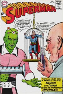 لکس لوتر و برینیاک روی کاور شماره ۱۶۷ کمیک Superman (برای دیدن اندازه کامل روی تصویر تپ/کلیک کنید)