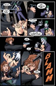 مرگ سارا اسن گوردون در شماره ۷۴۱ کمیک Detective Comics (برای دیدن اندازه کامل روی تصویر تپ/کلیک کنید)