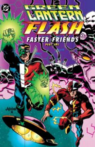 کاور شماره ۱ کمیک Green Lantern/Flash: Faster Friends (برای دیدن اندازه کامل روی تصویر تپ/کلیک کنید)