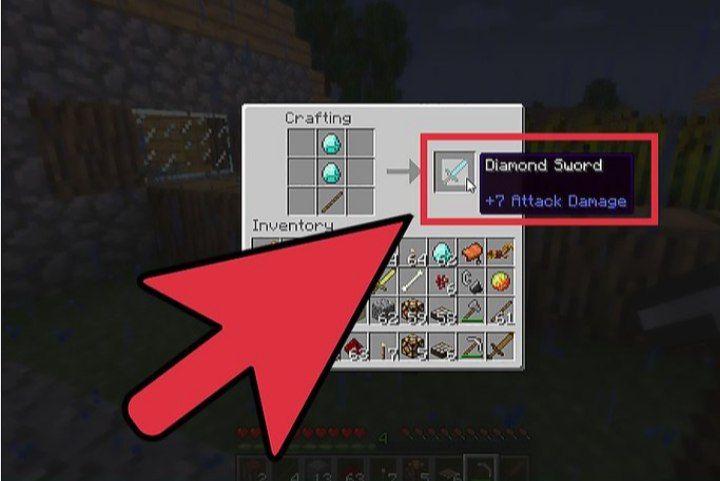 ساخت شمشیر در ماینکرافت