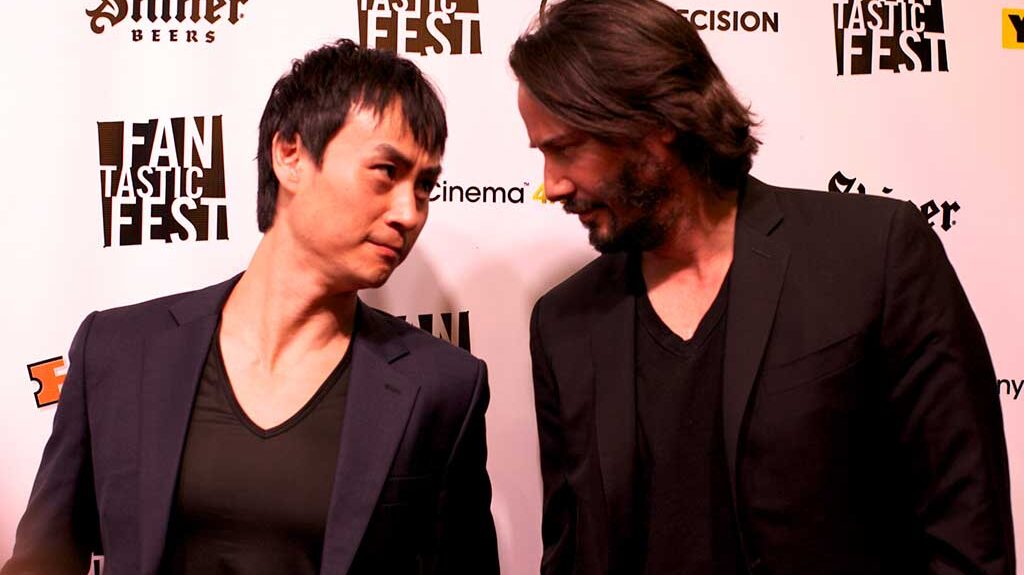 کیانو ریوز و تیگر چن در فرش قرمز Man of Tai Chi