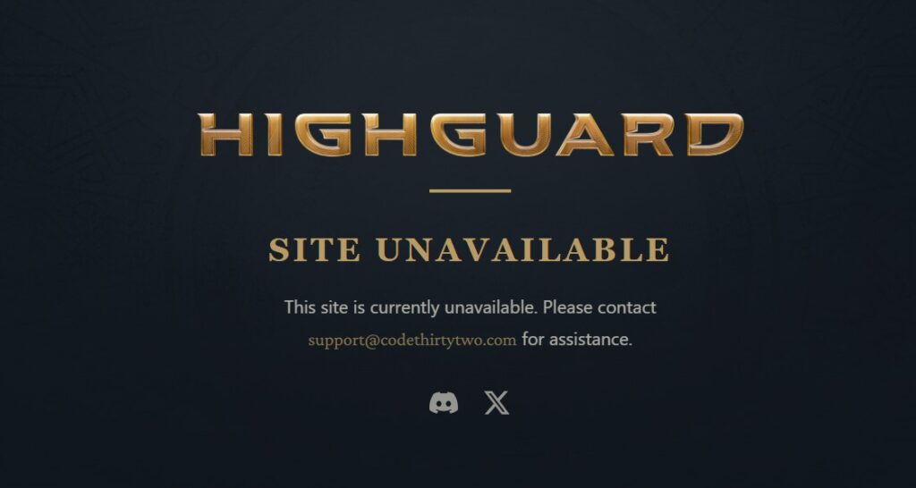 عدم دسترسی به وبسایت بازی Highguard