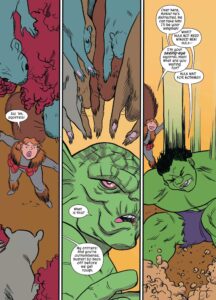 کمک اسکویرل گرل به هالک در شماره ۱۶ کمیک The Unbeatable Squirrel Girl (برای دیدن اندازه کامل روی تصویر تپ/کلیک کنید)
