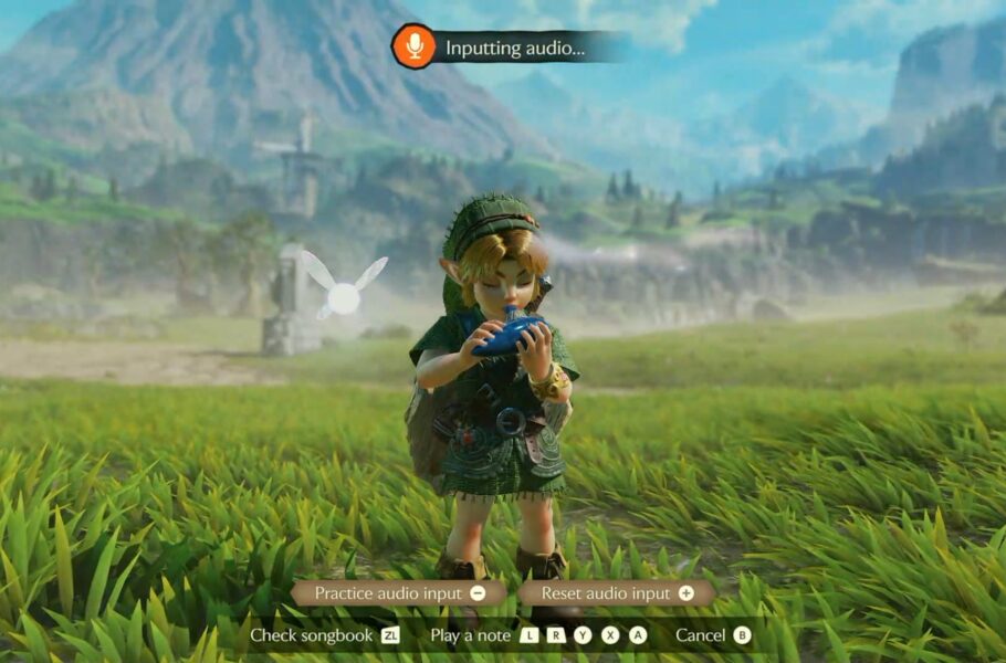 در ریمیک Ocarina of Time می‌توانید آهنگ را زمزمه کنید و با ساز بنوازید